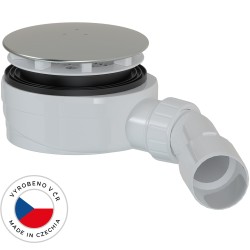 CERANO - Sifón sprchovej vaničky - Ultra Slim - gravitačná klapka - 90mm - DN40/50 - krytka nerez (CER-676630)