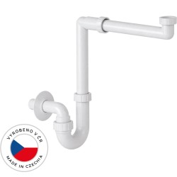 CERANO - Sifón umývadlový/nábytkový, miestošetriaci - 5/4" - plast - DN32/250-700 mm - biela (CER-676708)