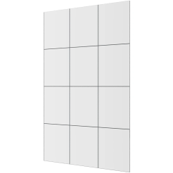 CERANO - Sklo ke sprchovým zástěnám Industro L/P - 8 mm -  černý rám/transparentní sklo - 150x200  (CER-477982)