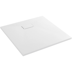 CERANO - Sprchová vanička čtvercová Gusto - SMC/minerální kompozit - strukturovaná bílá matná - 90x90x3  (CER-414572)