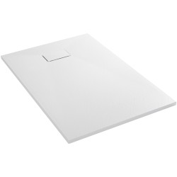 CERANO - Sprchová vanička obdélníková Gusto - SMC/minerální kompozit - strukturovaná bílá matná - 90x70x3  (CER-414590)