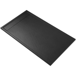 CERANO - Sprchová vanička obdélníková Lugo - SMC/minerální kompozit - černá matná - 100x80x3  (CER-666148)