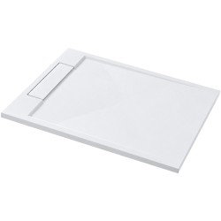 CERANO - Sprchová vanička obdĺžniková Loro - liaty mramor - biela matná - 120x80x3, 5 (CER-413609)