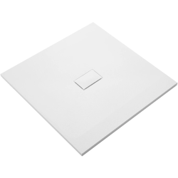 CERANO - Sprchová vanička štvorcová FlexiCut - SMC/minerálny kompozit - upraviteľná - biela matná - 100x100x3 (CER-666055)