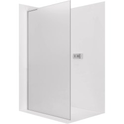 CERANO - Sprchová zástena Walk-in Onyx L-ľavá vzpera - 8 mm - chróm, mliečne sklo - 30x200 (CER-8050BD71948)