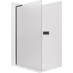 CERANO - Sprchová zástena Walk-in Onyx L-ľavá vzpera - 8 mm - čierna matná, mliečne sklo - 30x200 (CER-8050BD71944)