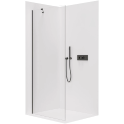 CERANO - Sprchová zástena Walk-in Onyx YL/P - 8 mm - čierna matná, transparentné sklo - 50x200 (CER-8050BD1171)