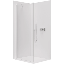 CERANO - Sprchová zástena Walk-in Onyx YL/P - 8 mm - okrúhla vzpera - chróm, transparentné sklo - 40x200 (CER-DY101-60-203)