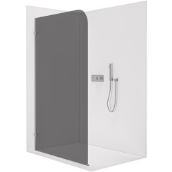 CERANO - Sprchová zástena Walk-in Orbis Ľ/P - 8 mm - chróm, grafitové sklo - 70x200 (CER-978742)