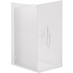 CERANO - Sprchová zástena Walk-in Orbis - Ľavá - 8 mm - biela matná, mliečne sklo - 70x200 (CER-682366)
