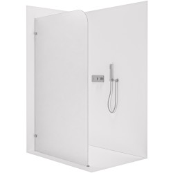CERANO - Sprchová zástena Walk-in Orbis - Ľavá - 8 mm - chróm, mliečne sklo - 70x200 (CER-682219)
