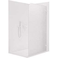 CERANO - Sprchová zástena Walk-in Orbis - Pravá - 8 mm - biela matná, mliečne sklo - 70x200 (CER-999916)