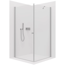 CERANO - Sprchovací kút Antelo L/P - 6 mm - chróm, transparentné sklo - 90x40x190 - otočný (CER-477377)