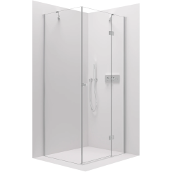 CERANO - Sprchovací kút Marino Ľ/P - 6 mm - chróm, transparentné sklo - 90x70x190 - pántový (CER-422760)