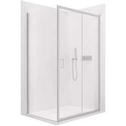 CERANO - Sprchovací kút Orlano L/P - 5 mm - chróm, transparentné sklo - 80x70x195 - posuvný (CER-DY505B-90190)