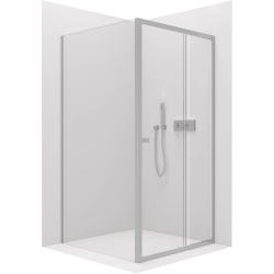 CERANO - Sprchovací kút Varone POINT Ľ/P - 6 mm - chróm, transparentné sklo - 100x100x195 - posuvný (CER-DY505-100100)