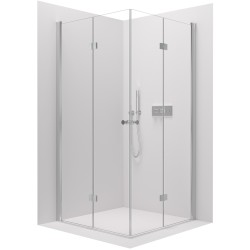 CERANO - Sprchovací kút Volpe Duo Ľ/P - 6 mm - chróm, transparentné sklo - 60x70x190 - zalamovacie (CER-261919)