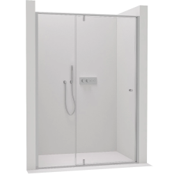 CERANO - Sprchové pivotové dvere Santini Ľ/P - 6 mm - chróm, transparentné sklo - 110x195 (CER-426208)