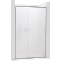 CERANO - Sprchové posuvné dvere Varone LINE Ľ/P - 6 mm - chróm, mliečne sklo - 90x195 (CER-662032)