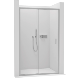 CERANO - Sprchové posuvné dvere Varone LINE Ľ/P - 6 mm - chróm, transparentné sklo - 90x195 (CER-478063)