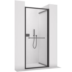 CERANO - Sprchové posuvné dveře Versaro L/P černá matná, transparentní sklo - 100x190  (CER-8050BD80254)