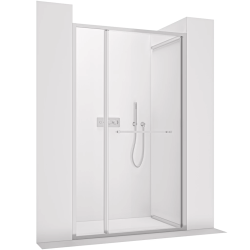 CERANO - Sprchové posuvné dveře Versaro L/P chrom, transparentní sklo - 130x195  (CER-8050BD80273)