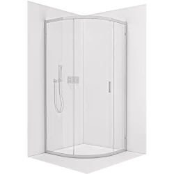 CERANO - Sprchový kout Solero L/P - 6 mm - čtvrtkruh - R550 - chrom, transparentní sklo - 90x90x195  (CER-227067)