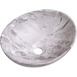 CERANO - Umývadlo keramické Marbelo - na dosku - mramor - 41x33 (CER-477005)