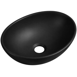 CERANO - Umývadlo keramické Minio - na dosku - čierna matná - 34,5x26 (CER-477008)