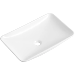 CERANO - Umývadlo keramické Moana - na dosku - biela lesklá - 59,5x37,5 (CER-667903)