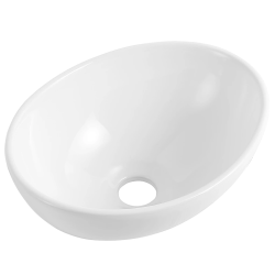 CERANO - Umývadlo keramické - na dosku - Doria - biela lesklá - 34,5x26 (CER-680339)