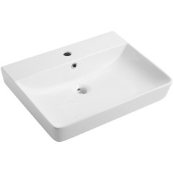 CERANO - Umývadlo keramické Tera - nástenná - biela lesklá - 60x35 (CER-680370)