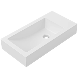 CERANO - Umývadlo z liateho mramoru Sofia - biela matná - 50x25 (CER-679472)
