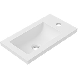 CERANO - Umývadlo z liateho mramoru Sora/Zola - biela matná - 40x22 (CER-679475)