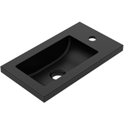 CERANO - Umývadlo z liateho mramoru Sora/Zola - čierna matná - 40x22 (CER-679476)