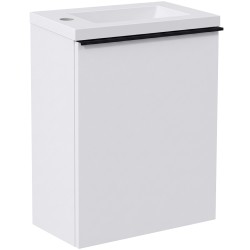 CERANO - Umývadlová skrinka pre WC Zola - biela matná + umývadlo z lit. mramoru - biela matná - 40x55x23,5 (CER-999985)