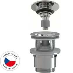 CERANO - Umývadlový výpust - 5/4“ click-clack s prepadom - neuzatvárateľný - plast - 35/50mm - chróm (CER-978793)
