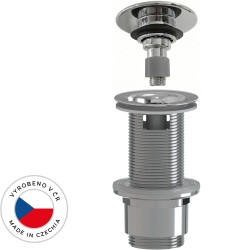 CERANO - Umývadlový výpust - 5/4“ click-clack s prepadom - neuzatvárateľný - plast - 67/82mm - chróm (CER-978797)