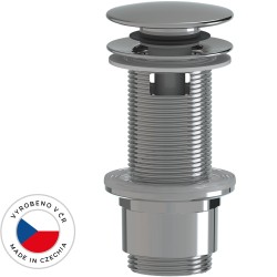 CERANO - Umývadlový výpust - 5/4“ click-clack s prepadom - plast - 67/82mm - chróm (CER-676612)