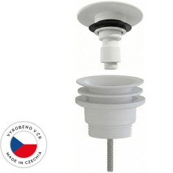 CERANO - Umývadlový výpust - 5/4“ click-clack - univerzálny - neuzatvárateľný - plast - biely matný (CER-978789)