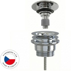 CERANO - Umývadlový výpust - 5/4“ click-clack - univerzálny - neuzatvárateľný - plast - chróm (CER-978787)
