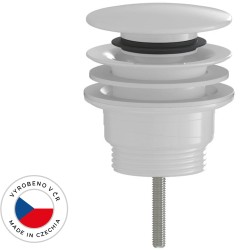 CERANO - Umývadlový výpust - 5/4“ click-clack - univerzálny - plast - biela lesklá (CER-676627)