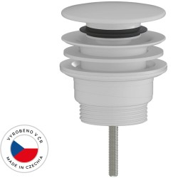 CERANO - Umývadlový výpust - 5/4“ click-clack - univerzálny - plast - biela matná (CER-676624)