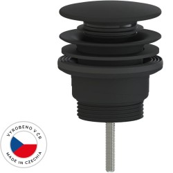 CERANO - Umývadlový výpust - 5/4“ click-clack - univerzálny - plast - čierna matná (CER-676618)