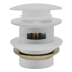CERANO - Vaňový výpust - click-clack s prepadom - 6/4" - biely matný (CER-437093)