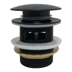 CERANO - Vaňový výpust - click-clack s prepadom - 6/4" - čierna matná (CER-429148)