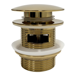 CERANO - Vaňový výpust - click-clack s prepadom - 6/4" - zlatá lesklá (CER-429157)