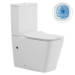 CERANO - WC kombi Forte, Rimless + Slim/UF sedátko - spodný/zadný odpad - biela lesklá - 64x36 (CER-538765)