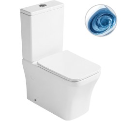 CERANO - WC kombi Hugo, Vortex + Slim/UF sedátko - spodný/zadný odpad - biela lesklá - 62x37,5 (CER-680358)