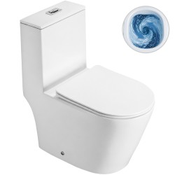 CERANO - WC kombi Marmo, Double Vortex + Slim/UF sedátko - spodný/zadný odpad - biela lesklá - 70x36 (CER-680360)